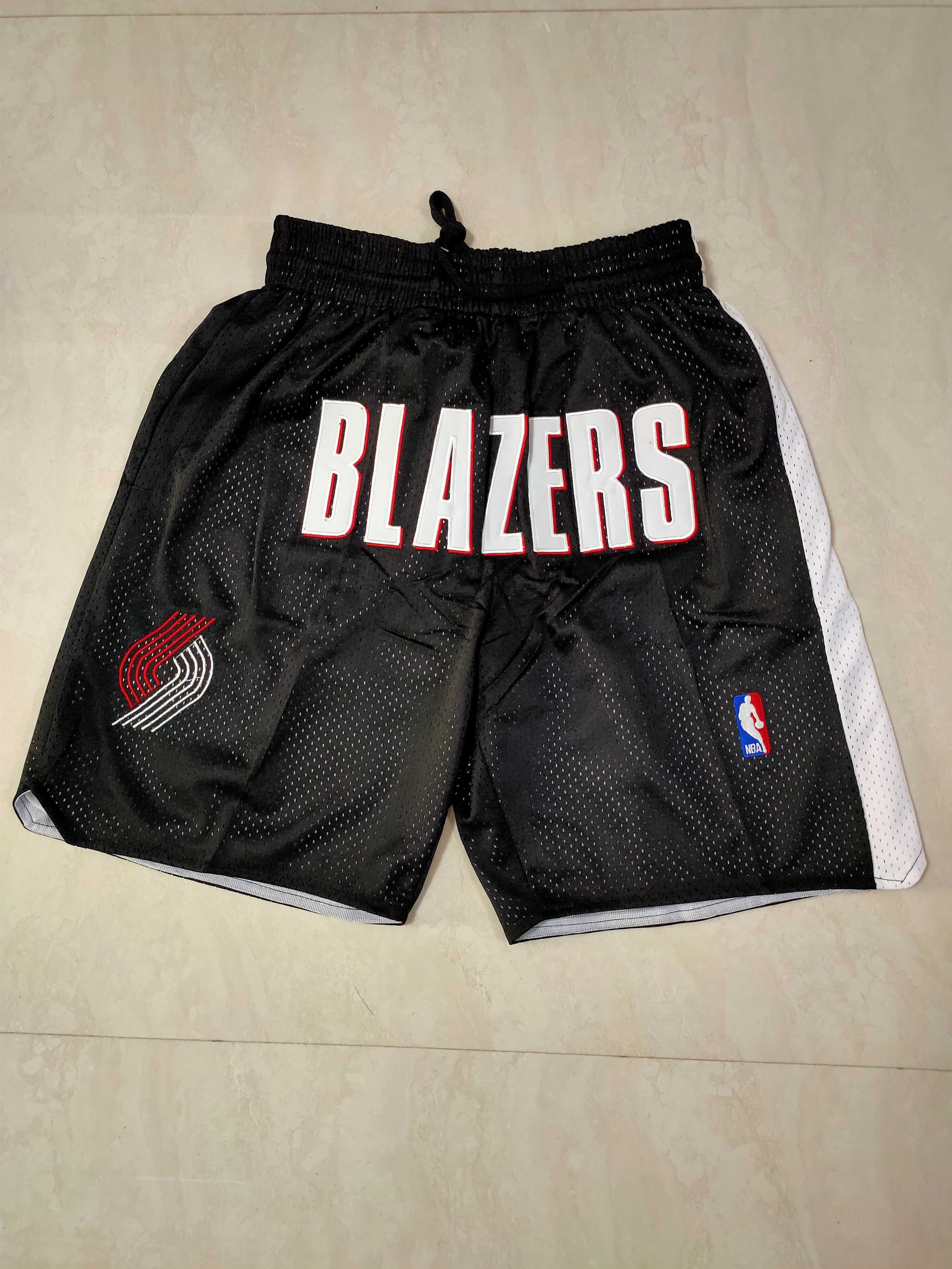 Men NBA 2021 Portland Trail Blazers Black Shorts